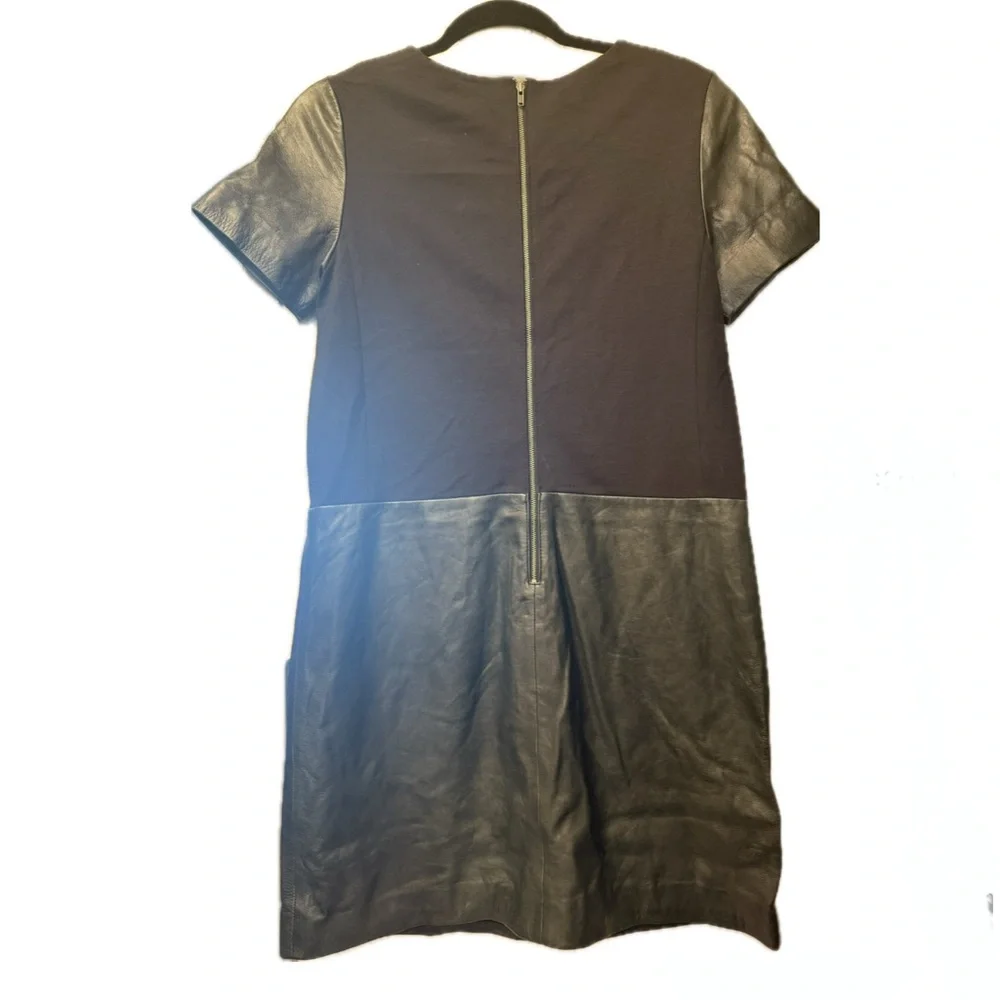 Halogen Black Leather Mini Dress - Picture 2 of 5